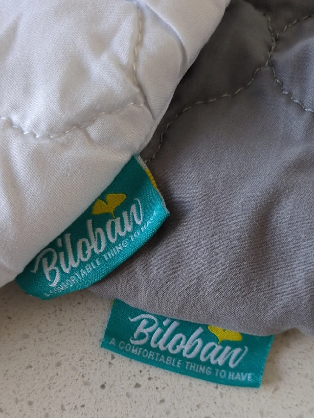 Quilted Bassinet Mattress Sheets in White and Gray - Set Of 2 - Biloban